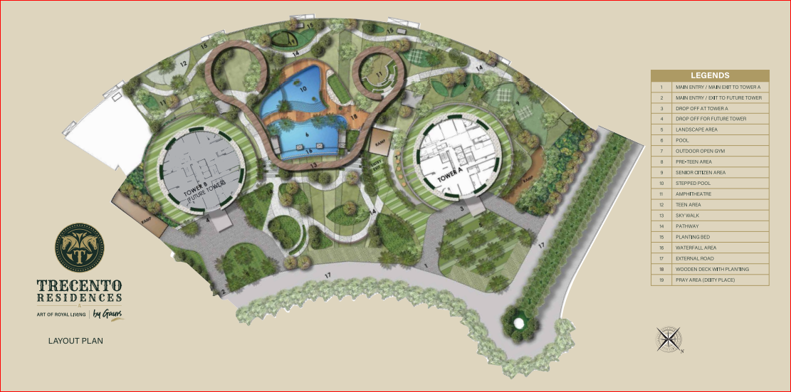 Trecento Residences by Gaurs,Master Plan | DhanBhumi