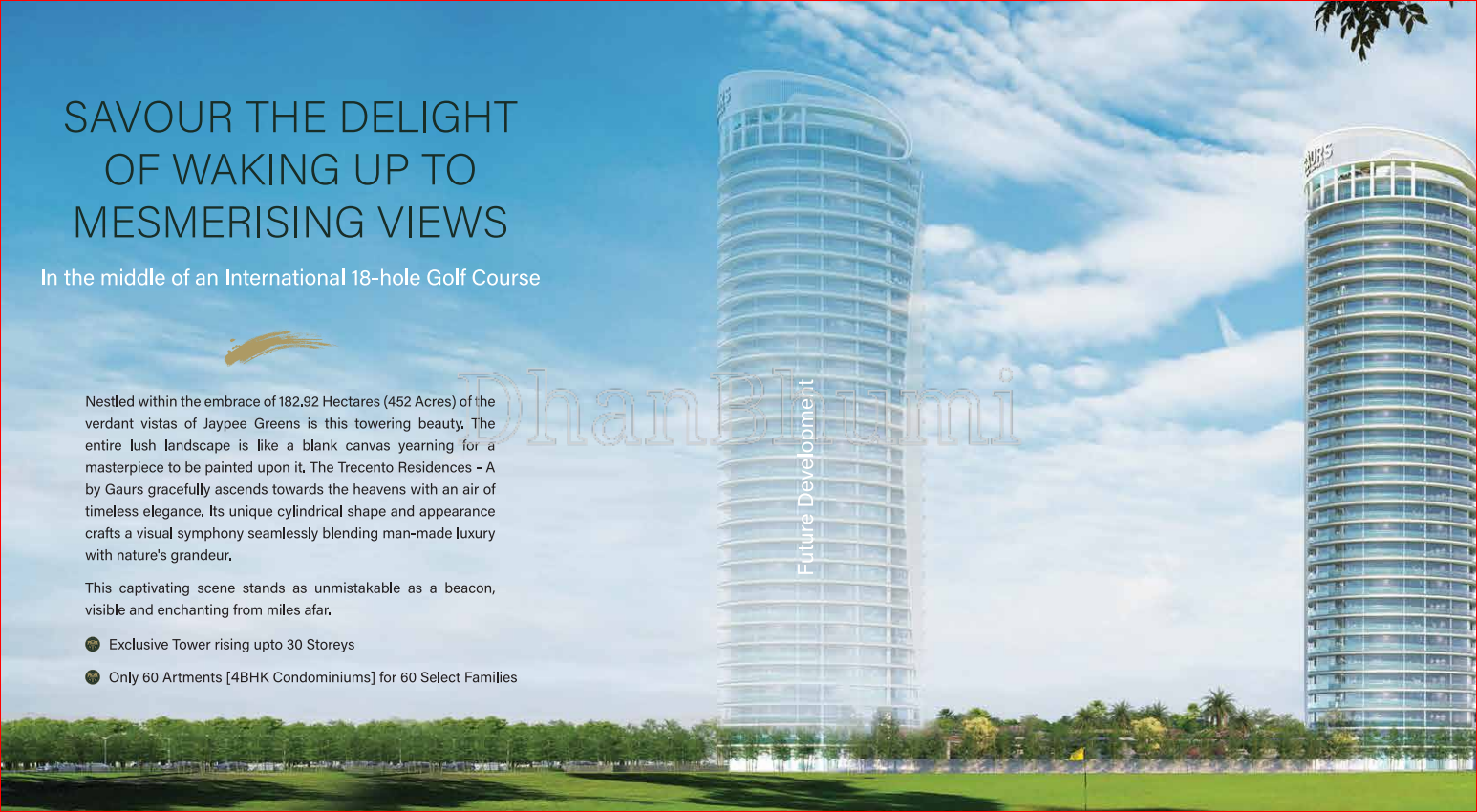 4BHK ,Trecento Residences by Gaurs | Dhanbhumi