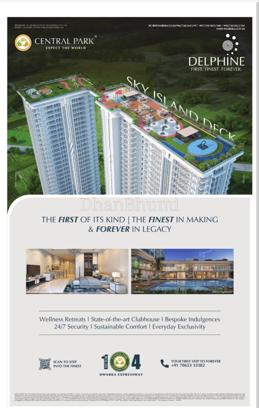 4BHK ,Central Park 104 | Dhanbhumi